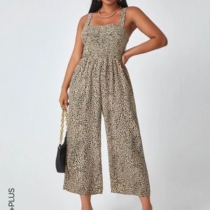 SHEIN Plus Size leopard print jumpsuit